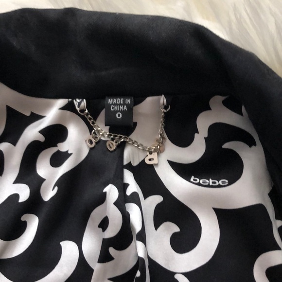 Bebe Black Blazer with slitted sleeves - Picture 6 of 8